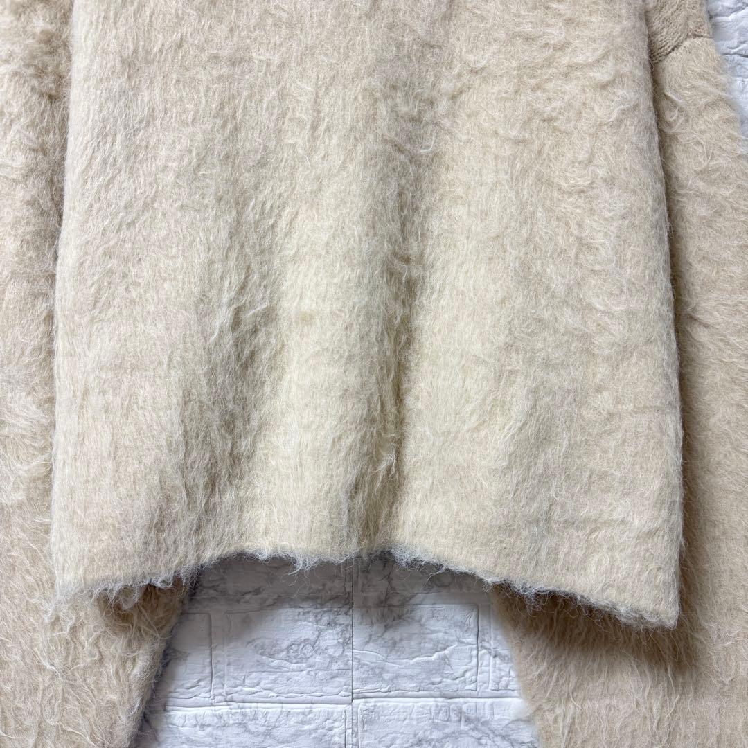 【美品】アダムエロペ アルパカフラッフィーカーディガン ベージュ F