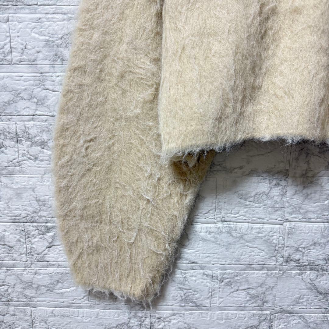 【美品】アダムエロペ アルパカフラッフィーカーディガン ベージュ F