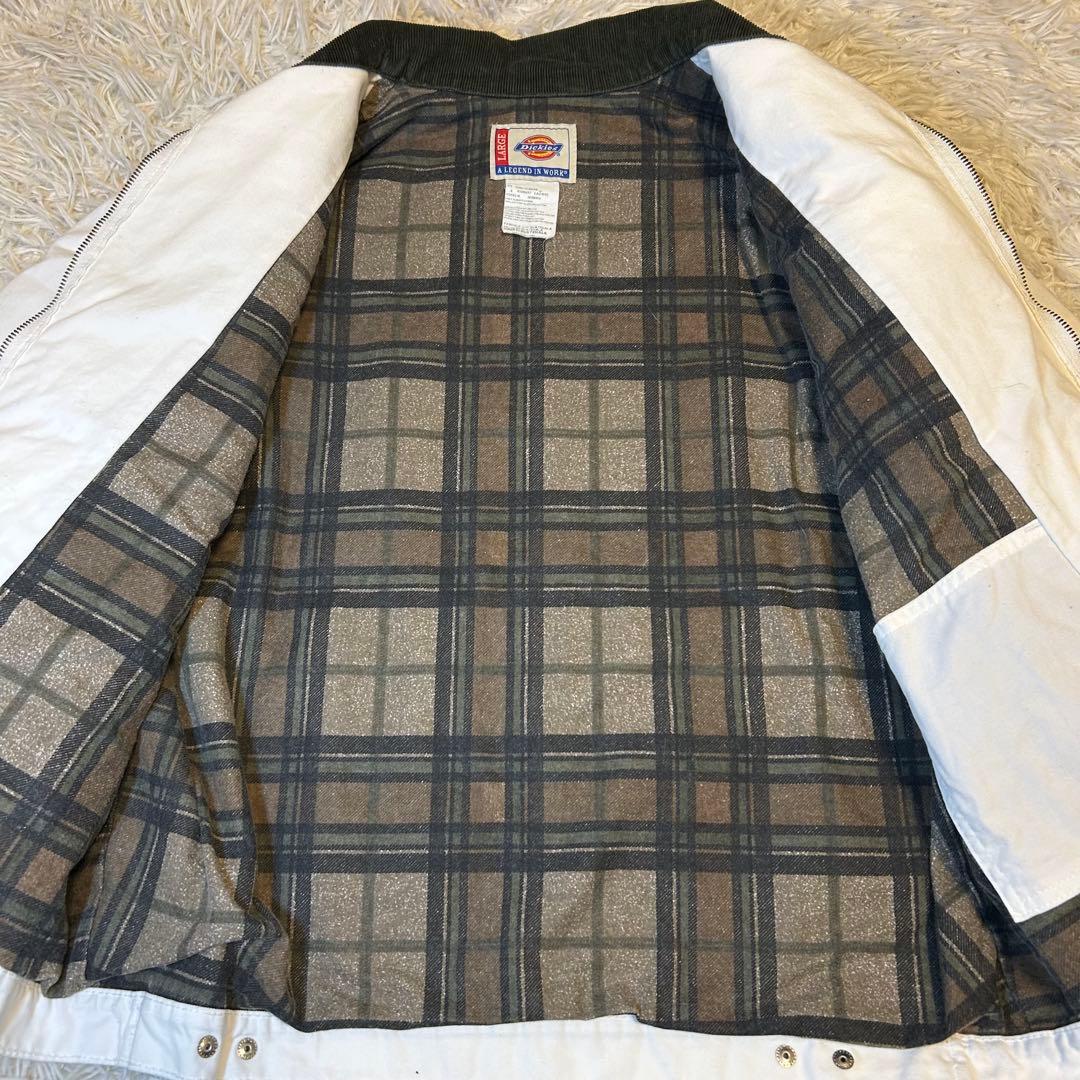 90s Dickies ディッキーズ　デトロイトジャケット　ホワイト　フェード