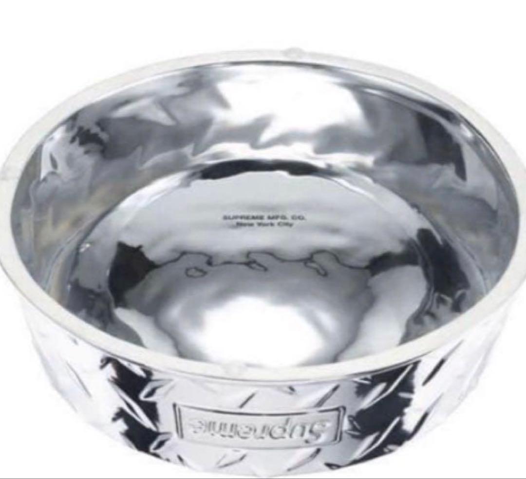 新品Supreme Diamond Plate Dog Bowl シルバー