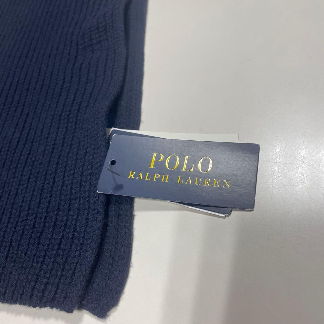新品タグ付き ポロラルフローレン マフラー RALPHLAUREN ネイビー