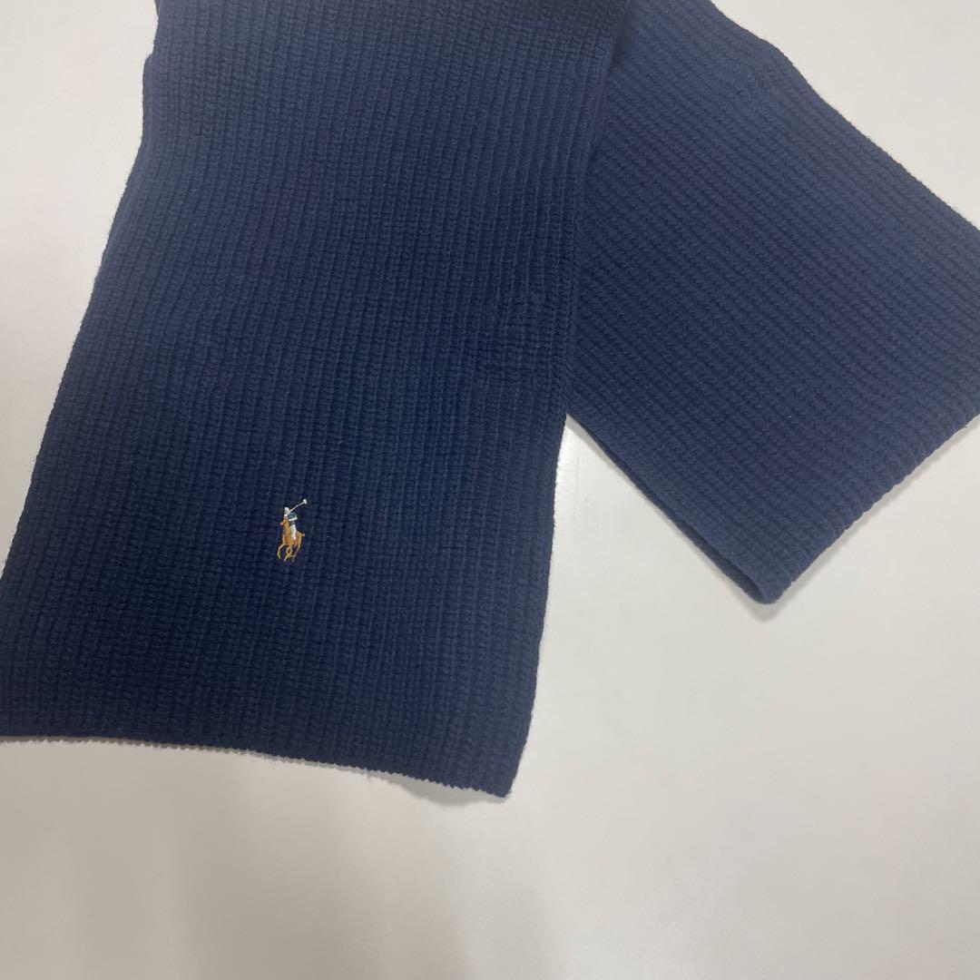 新品タグ付き ポロラルフローレン マフラー RALPHLAUREN ネイビー