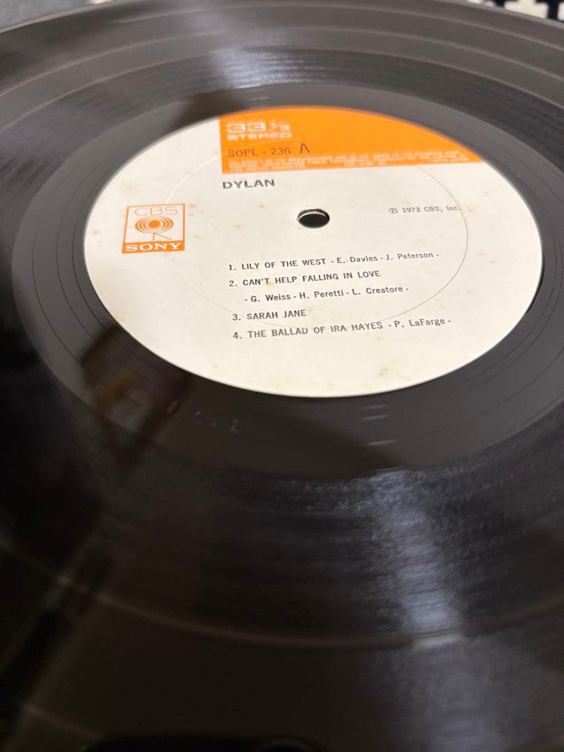 Bob Dylan / DYLAN LP レコード SOPL236 帯付き　レア