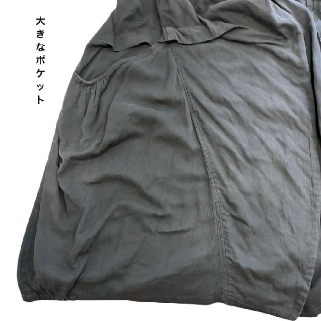美品✨萌 MOYURU ロングカーディガン スプリングコート黒コットン100％L