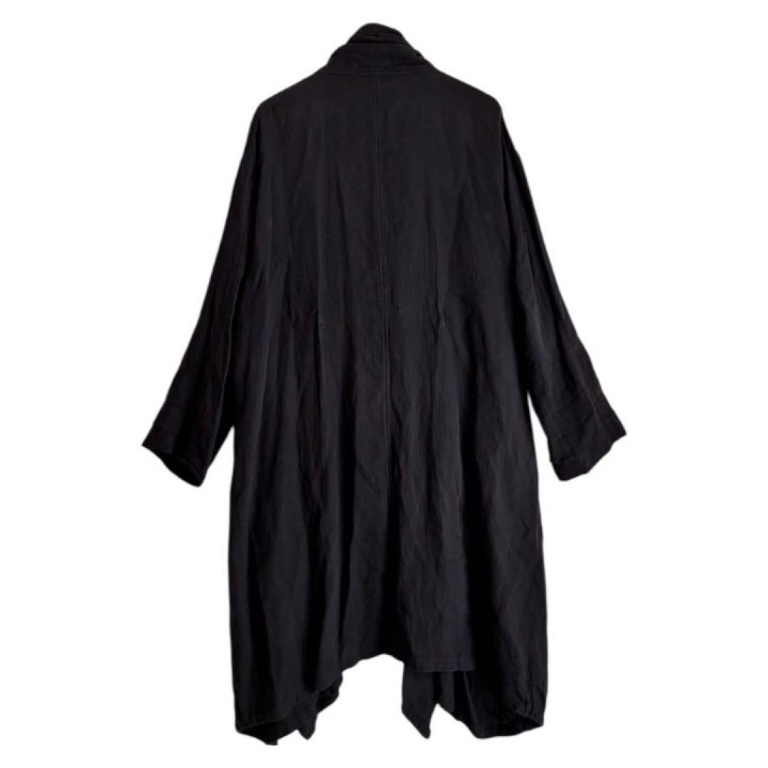 美品✨萌 MOYURU ロングカーディガン スプリングコート黒コットン100％L