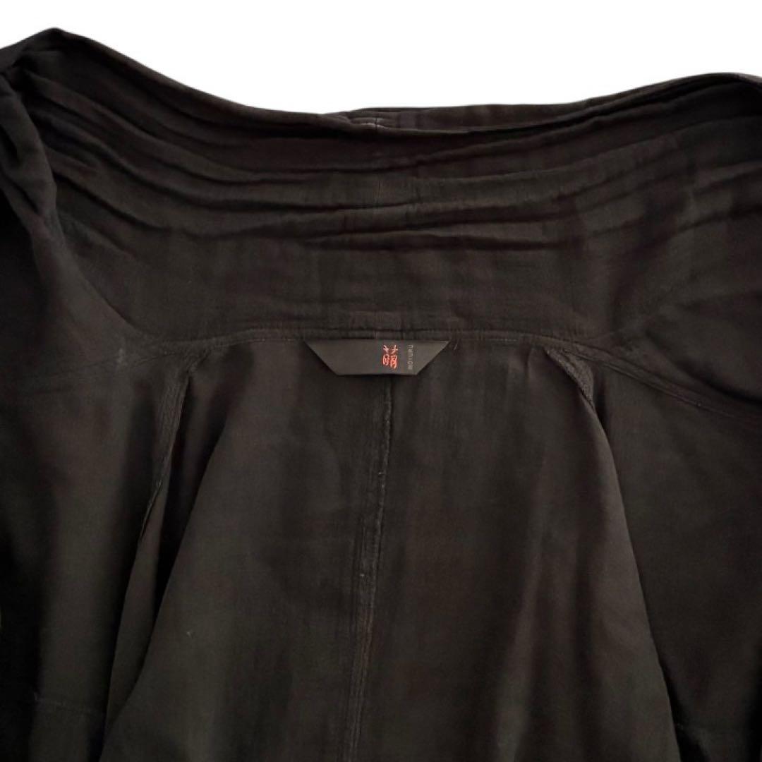 美品✨萌 MOYURU ロングカーディガン スプリングコート黒コットン100％L