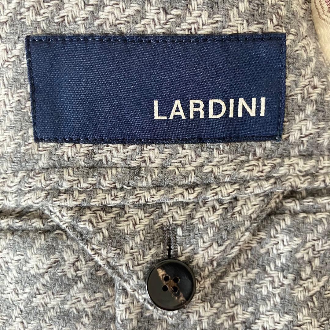 LARDINIラルディーニ・Exclusve・グレー大判千鳥格子・3者混・46