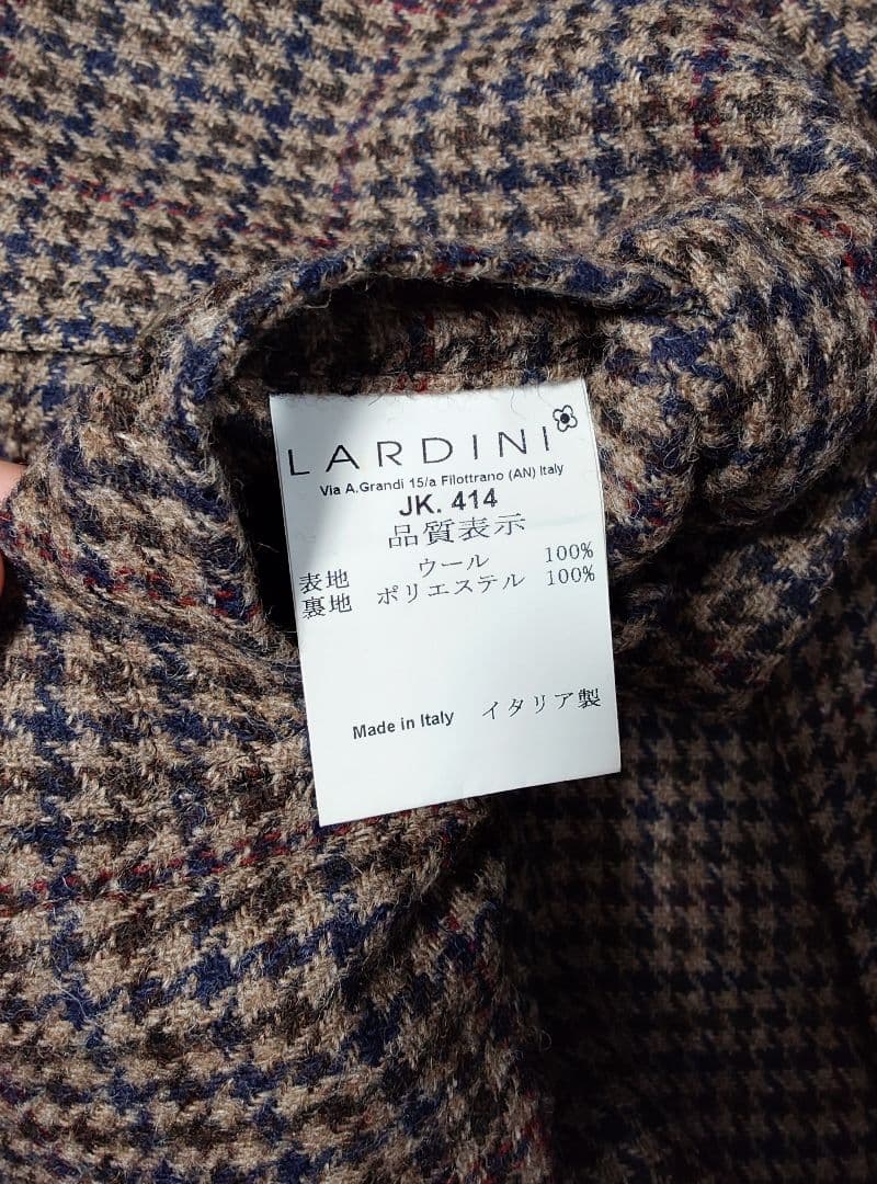 LARDINI easy ガンクラブチェックジャケット 44