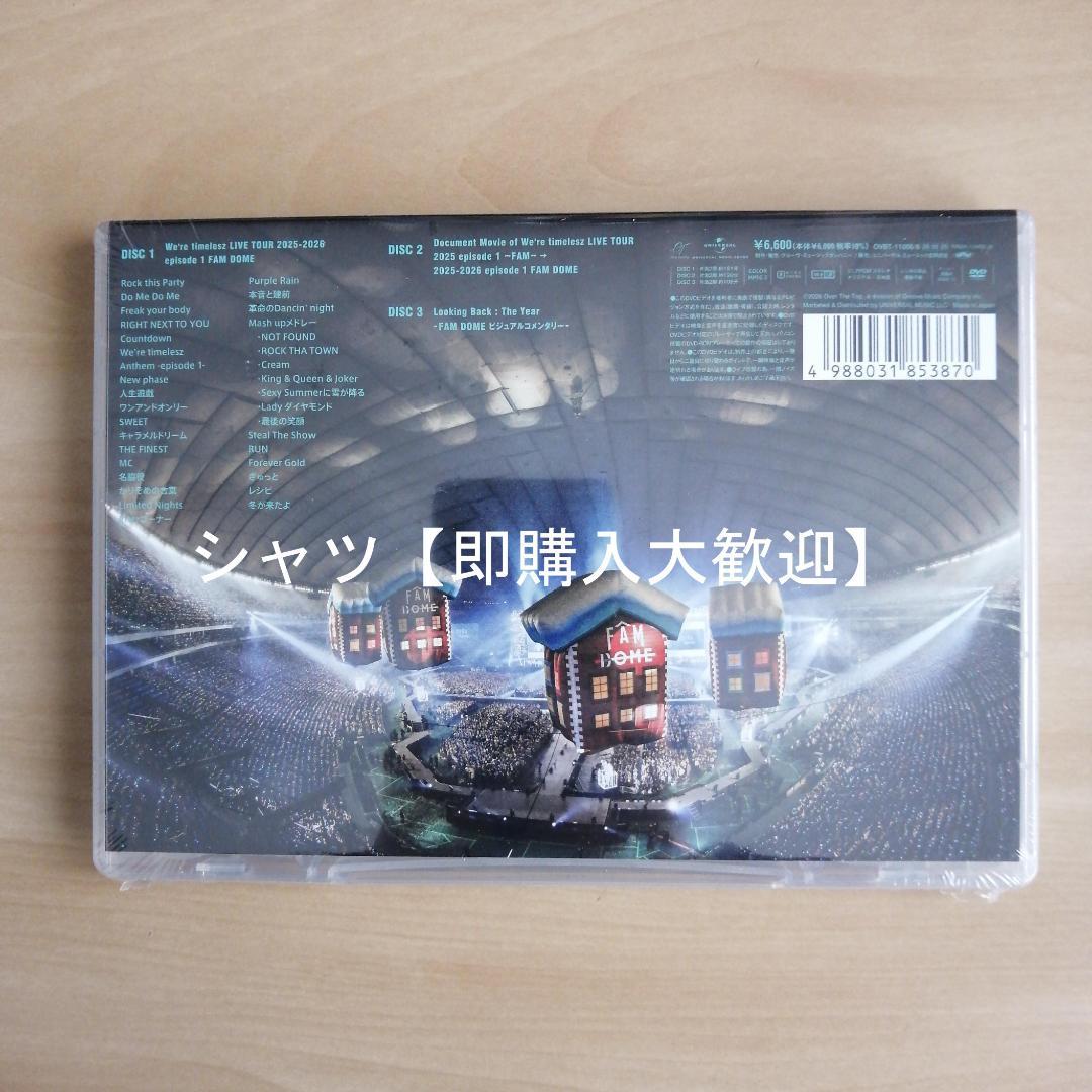 ミュージック We're timelesz LIVE TOUR 2025-2026 DVD