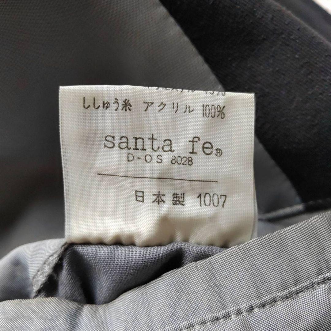 Santafe サンタフェ ビッグロゴ 刺繍 短丈 ジップジャケット ブルゾン