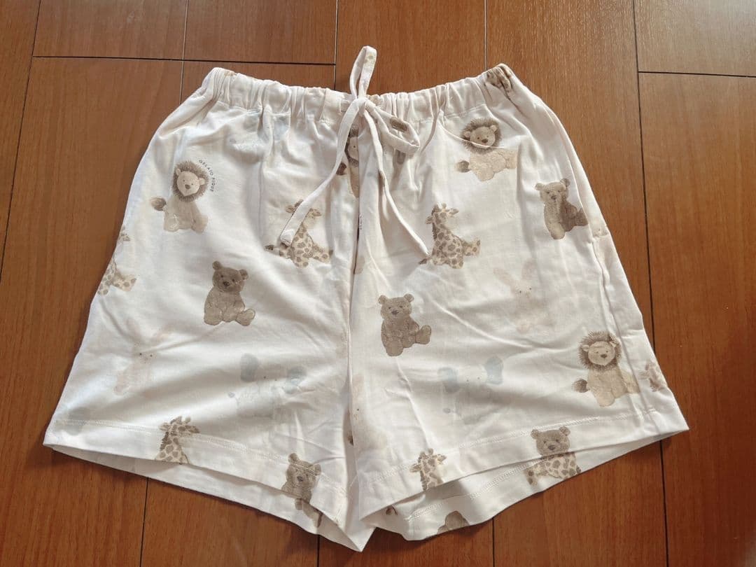 【ジェラートピケ】ぬいぐるみ ロングスリーブTシャツ＆ショートパンツセット