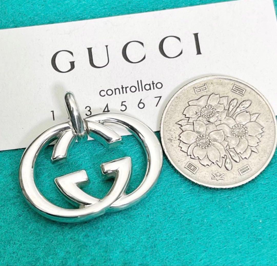 美品　GUCCI インターロッキングペンダントL