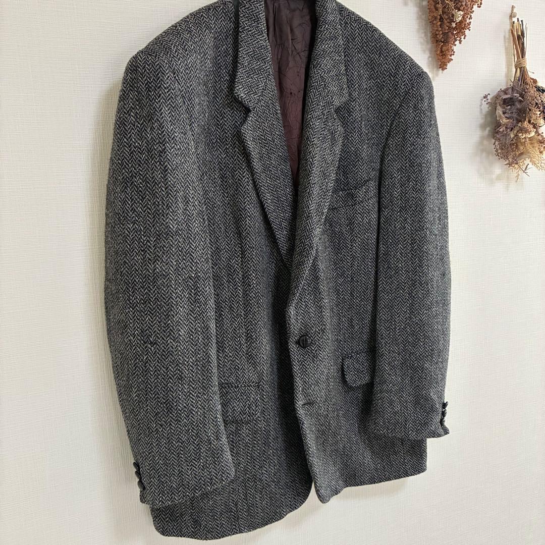 HarrisTweed ハリスツイードテーラードジャケット42Rカナダ製Lサイズ