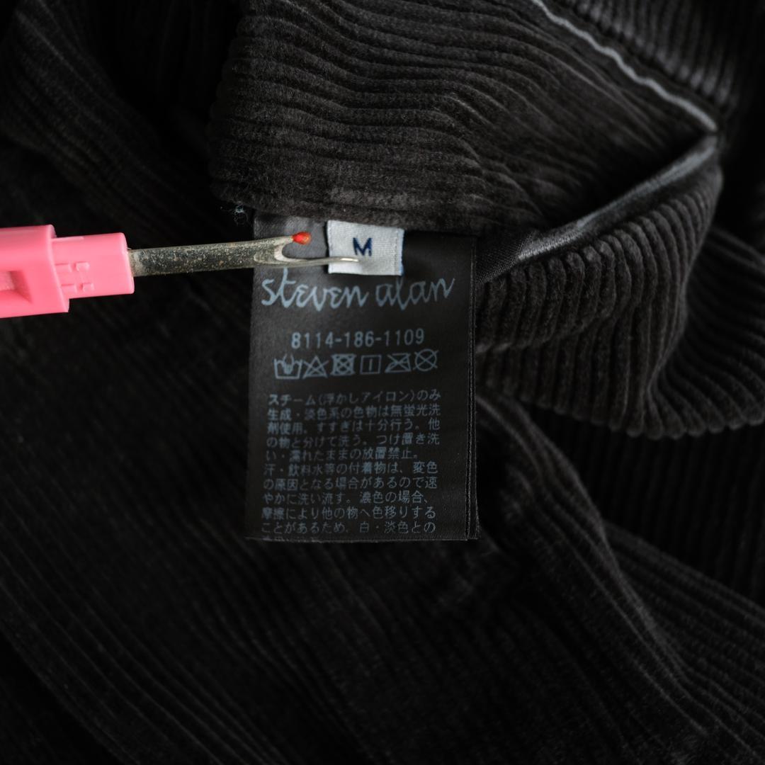 Steven Alan コーデュロイツープリーツトラウザーズ ダークグレー M