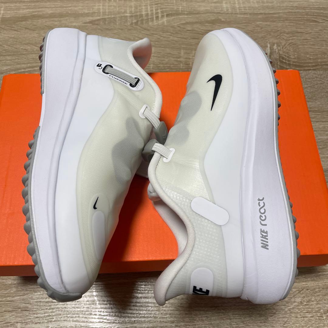 [新品]23cm NIKE WMNS REACT ACE TOUR ゴルフ 白