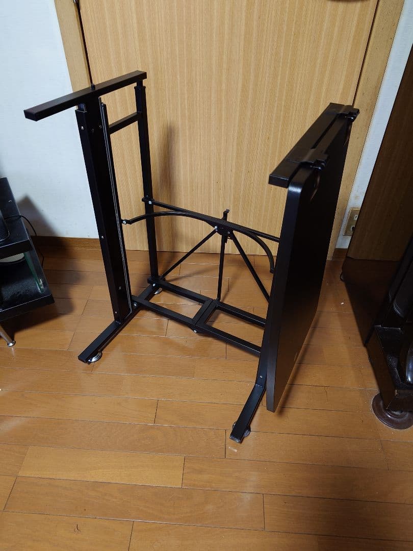 E-WIN スタンディングデスク 手動昇降式 折りたたみデスク ブラック
