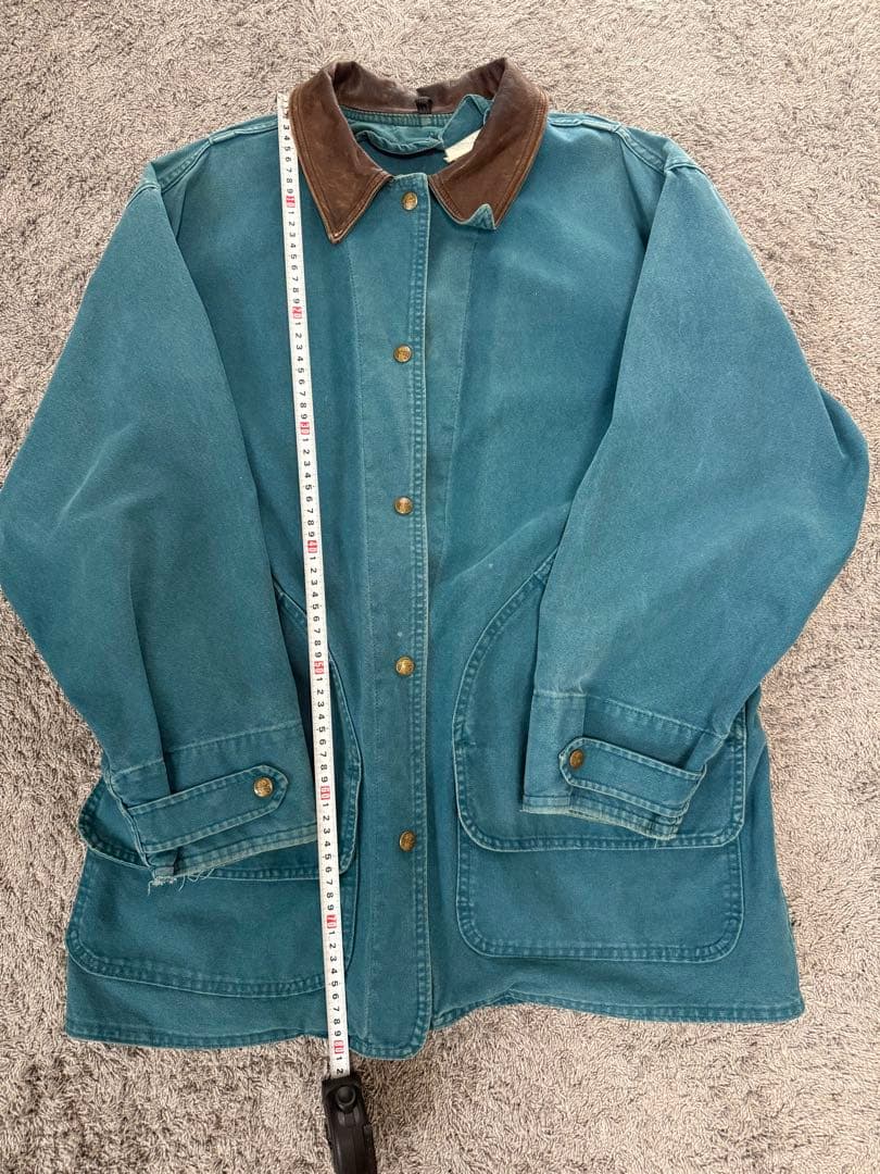 USA製 WoolRich レザー襟 ブルー ハンティング カバーオール