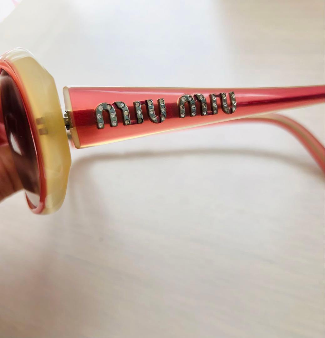 miu miu★ミュウミュウ★ピンク ラウンド型 サングラス