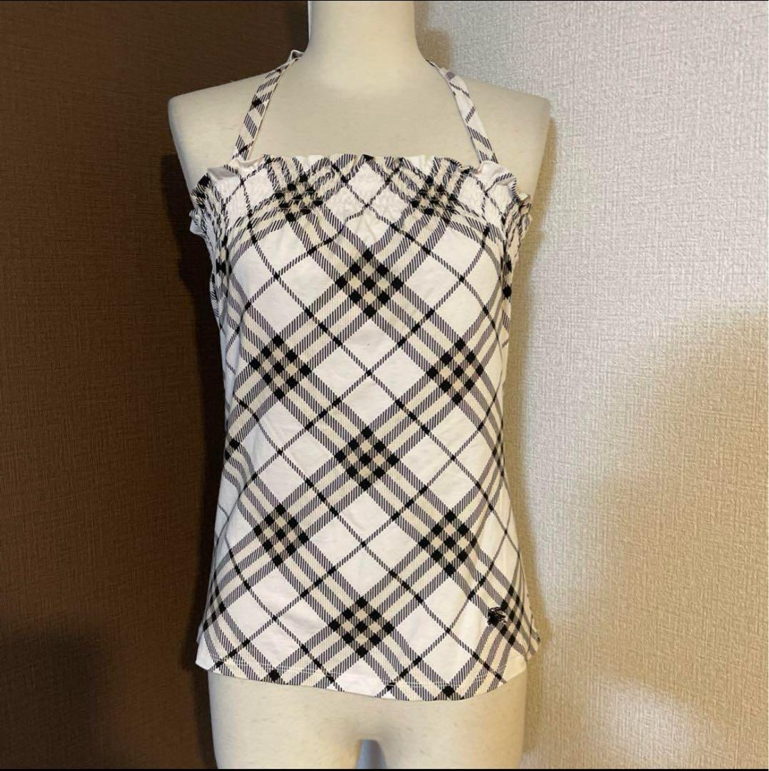 Burberry BLUE LABEL ホルターネック　ノバチェック　y2k