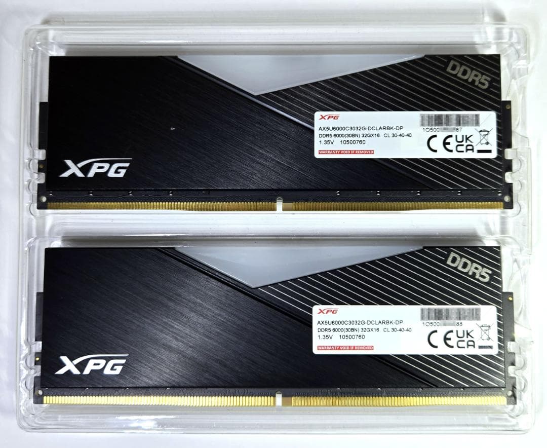 DDR5 64GB 32GB*2枚 6000MT/s CL30