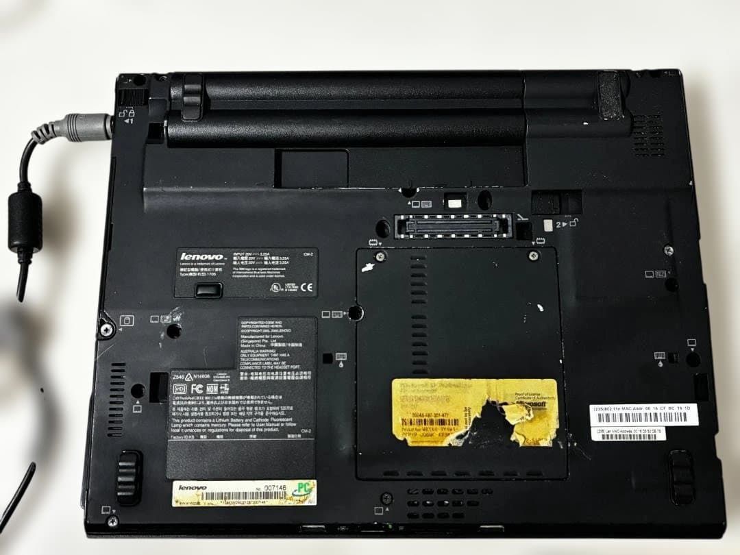 Lenovo Thikpad X60 (1706-4CJ) 動作品 初期化済み