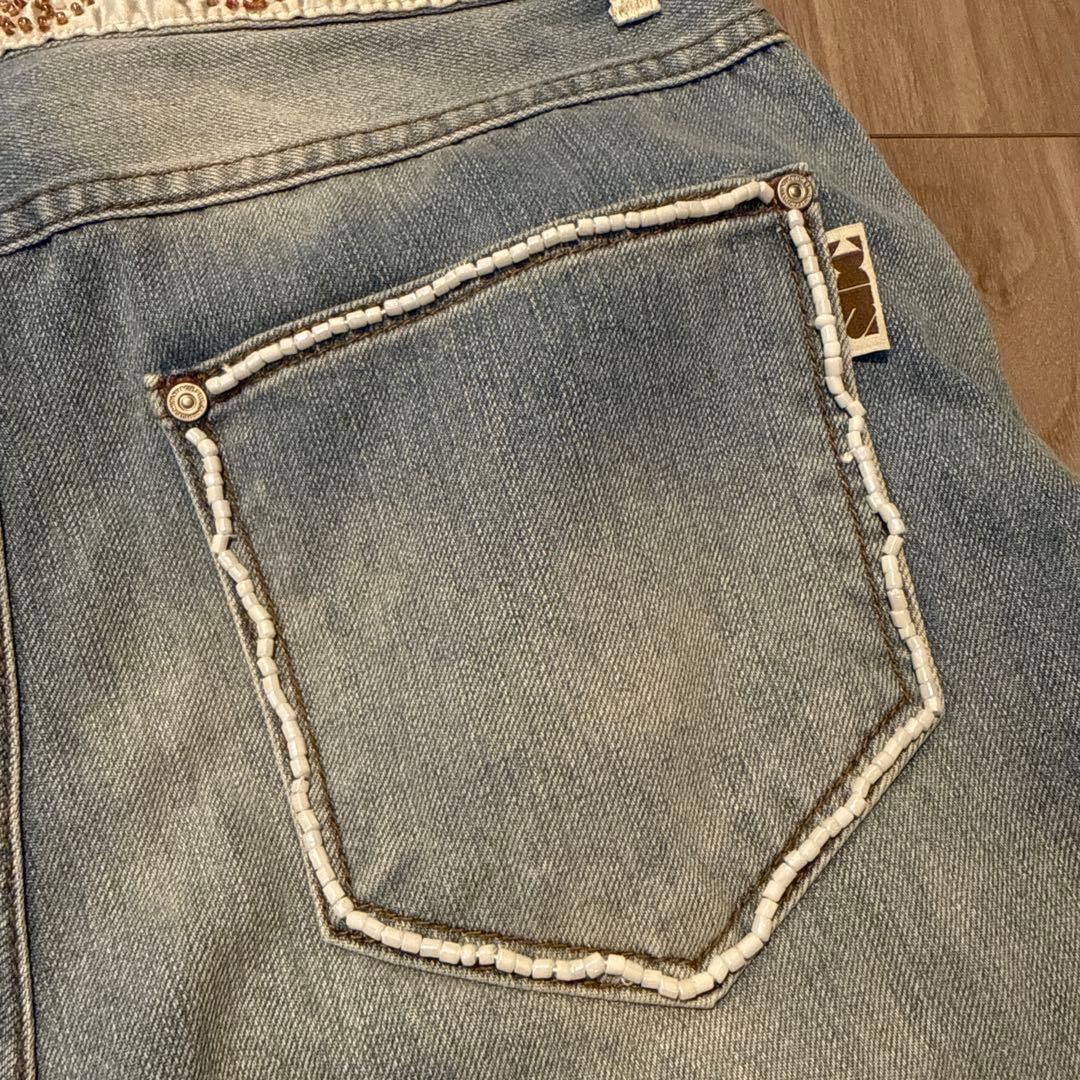 パンツ SCULPTOR Beaded Waist Denim Pants