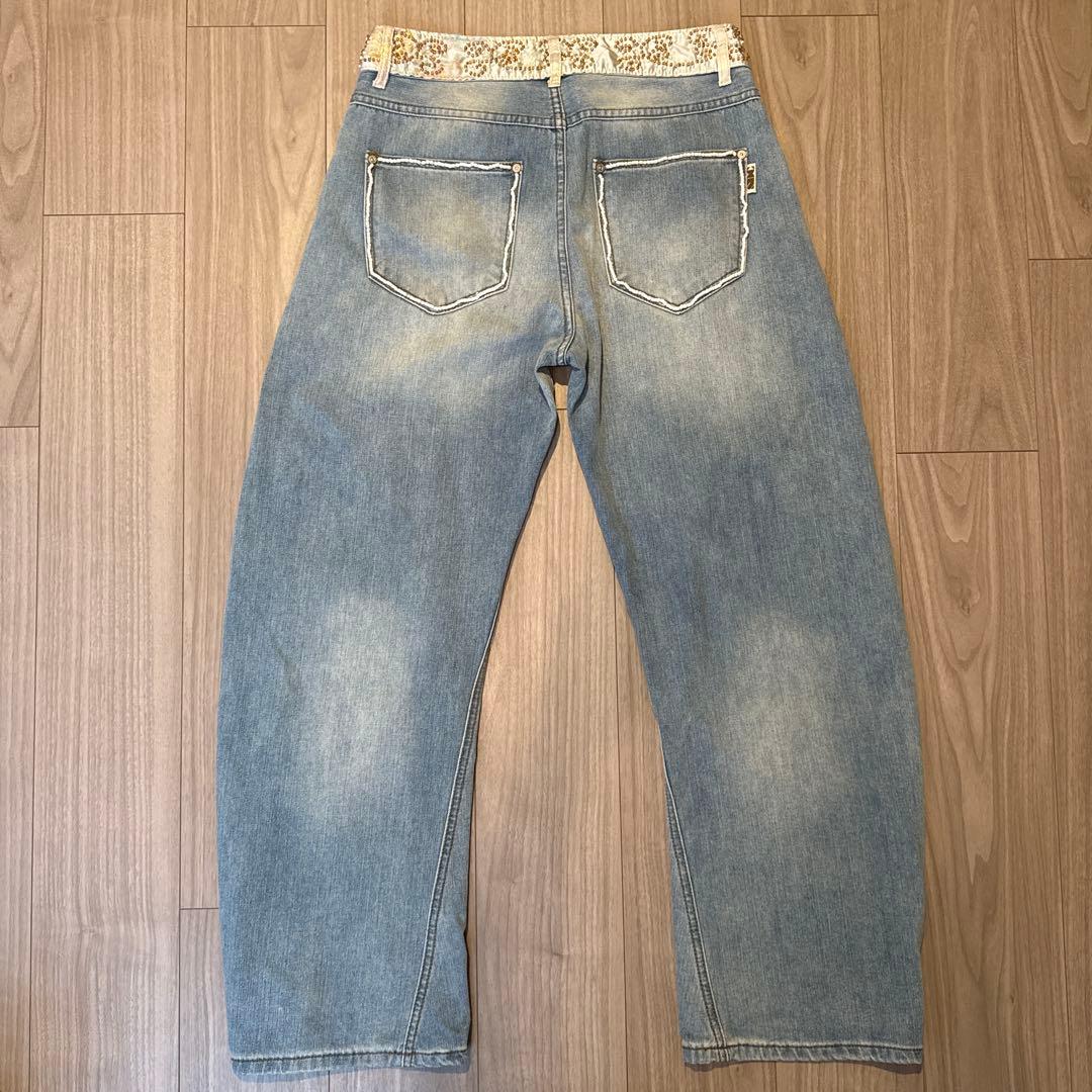 パンツ SCULPTOR Beaded Waist Denim Pants