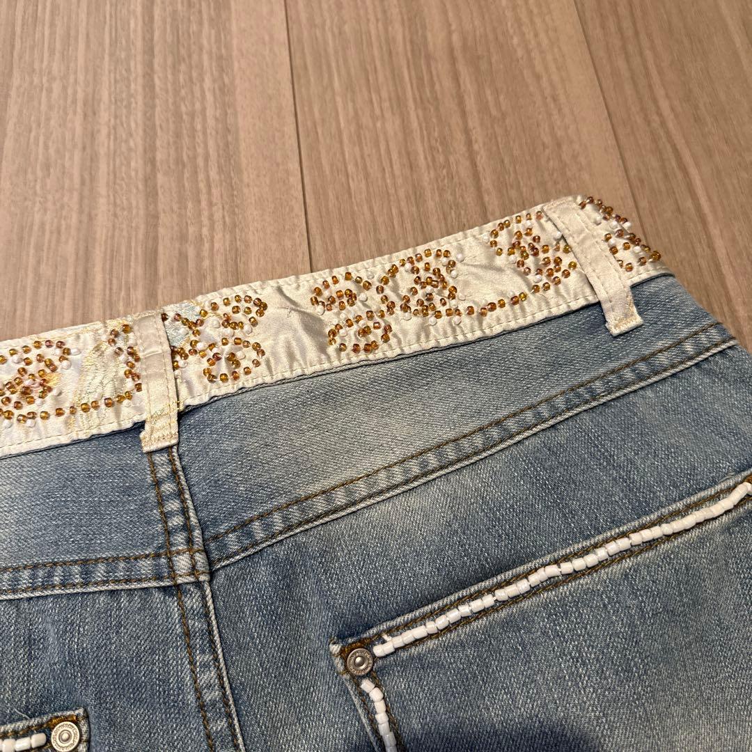パンツ SCULPTOR Beaded Waist Denim Pants