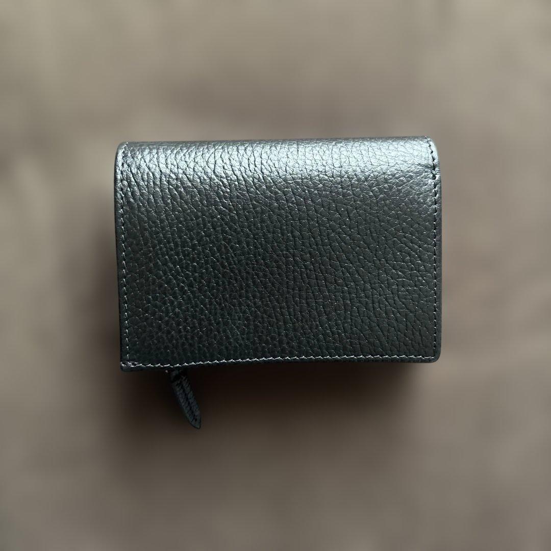 GUCCI 二つ折り財布 ブラック レザー GGロゴ コンパクトウォレット