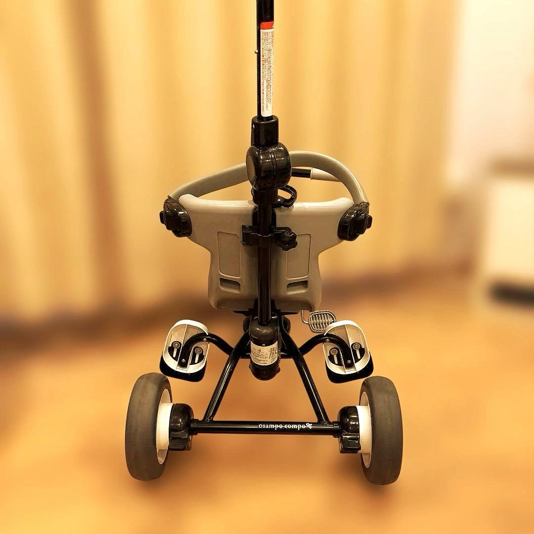 折りたたみおさんぽコンポ グレー ハンドル付き 子供三輪車