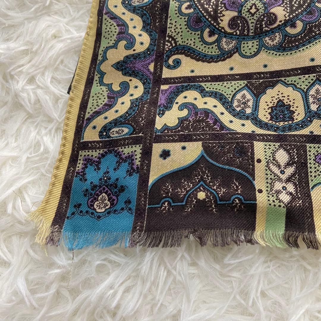 美品　ETRO エトロ　シルク　ストール　マフラーペイズリー　現行タグ