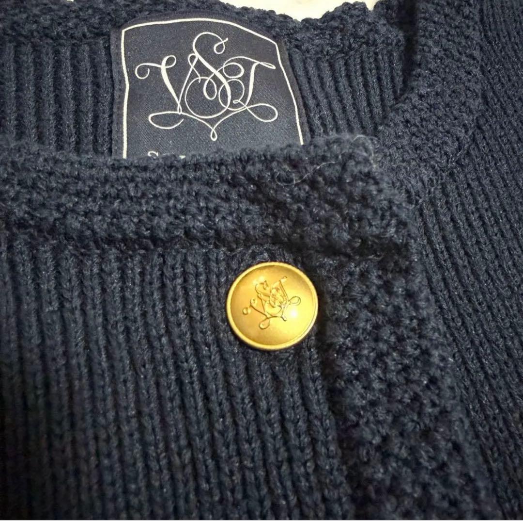【極美品】完売品✨定価3.5万 セブンテン ニットジャケット 金ボタン