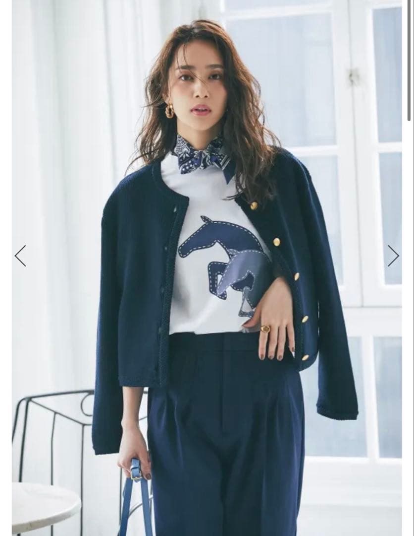 【極美品】完売品✨定価3.5万 セブンテン ニットジャケット 金ボタン