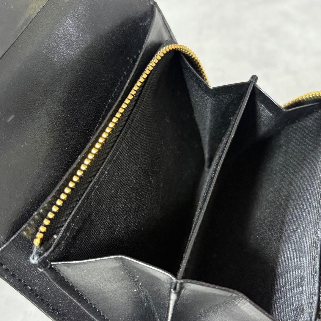 アニエスベー agnes b. ミニウォレット 3つ折り財布 レディース 黒