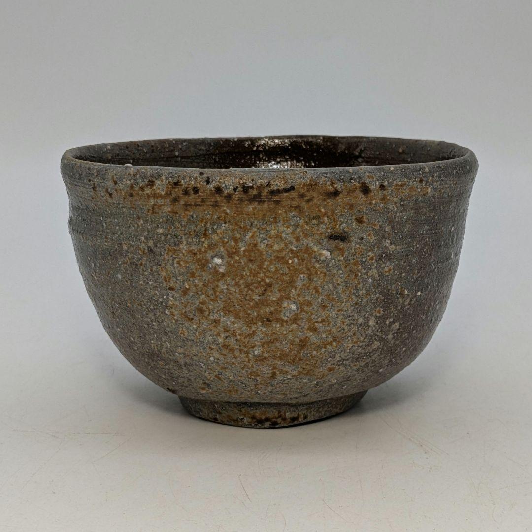 備前焼 ゴマ窯変茶盌 合箱 抹茶碗 抹茶茶碗 茶道具 茶器 食器 在銘 作家作品