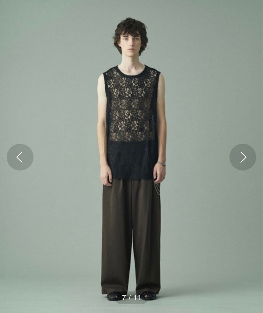 JUHA 23ss フラワーレース　ノースリーブ