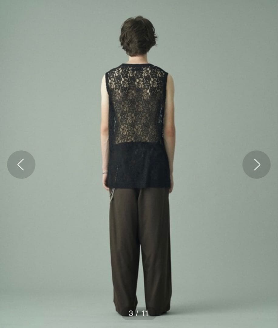 JUHA 23ss フラワーレース　ノースリーブ