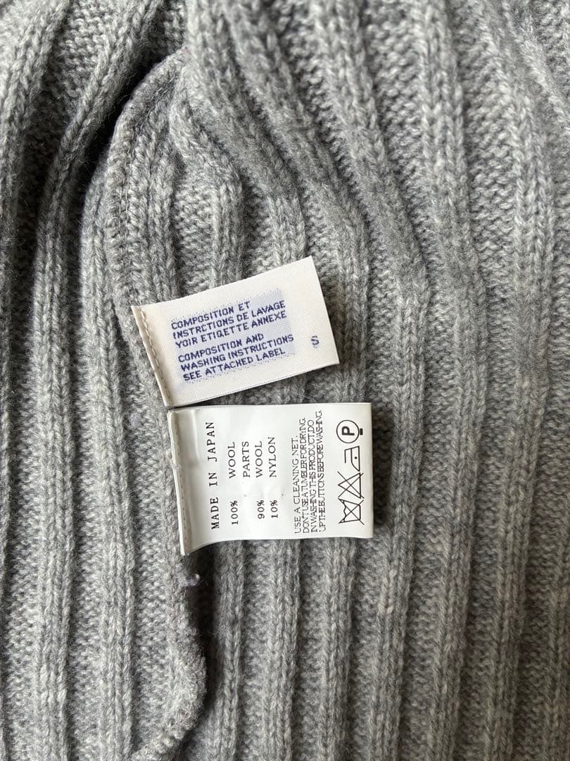 LIMI feu ロングコート Sサイズ 金ボタン ウール グレー 長袖 ニット