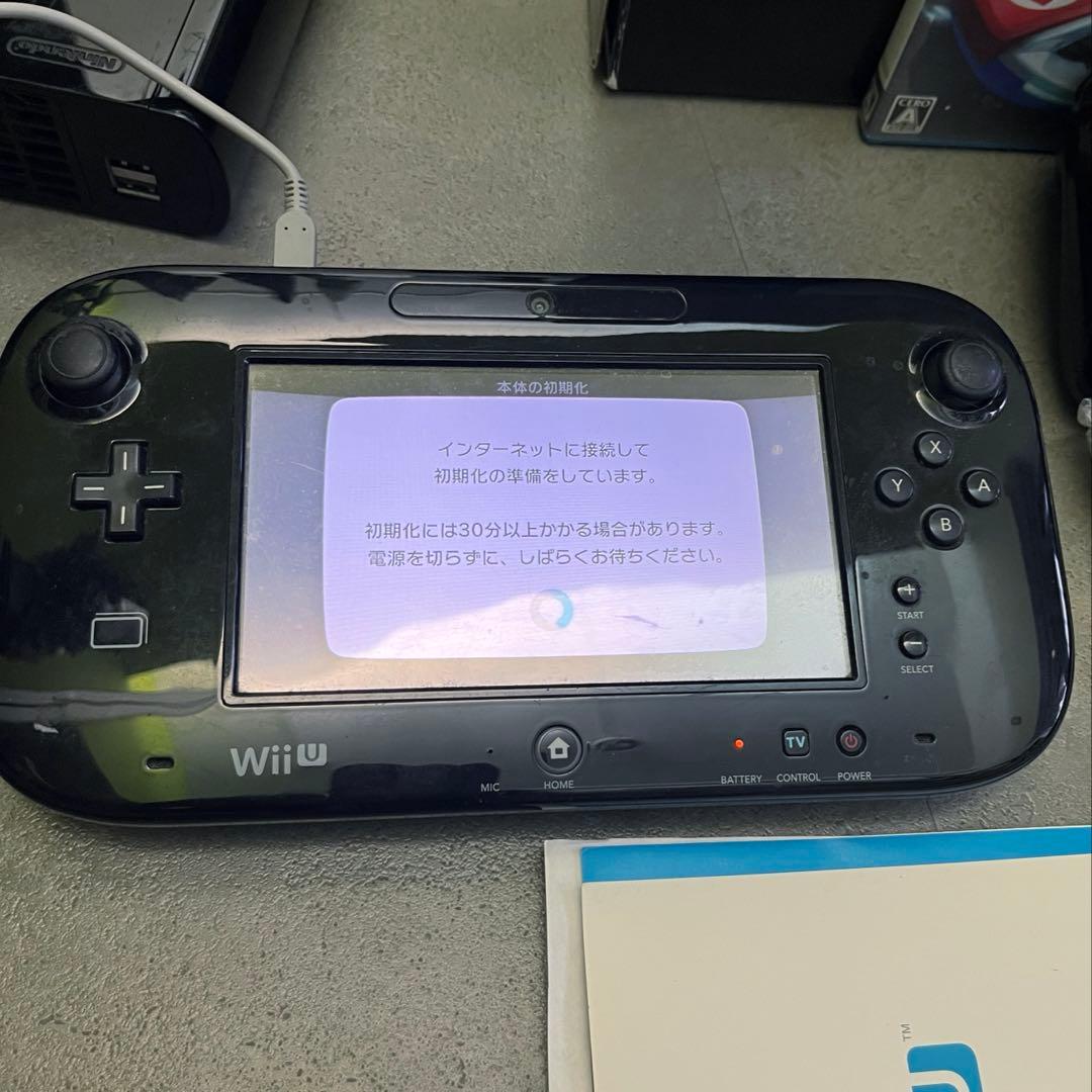 Nintendo Wii Uプレミアムセット KURO プロコン　マリカ8