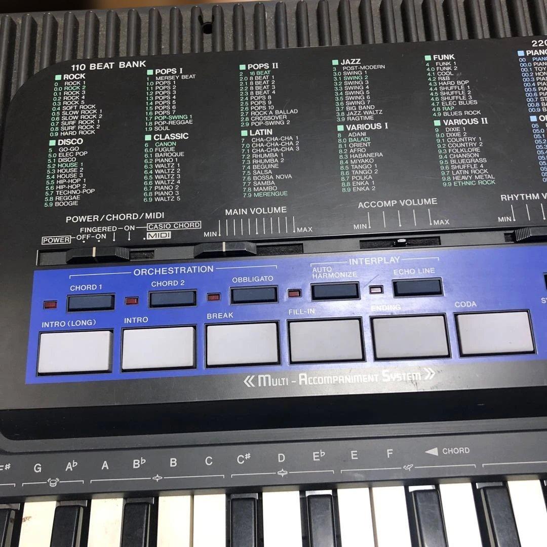 CASIO TONE BANK CT-670 キーボード　ペダル　カバー　台座付