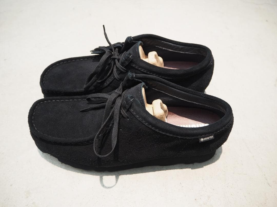 極美品 Clarks ゴアテックス ワラビー レザー モック ブーツ 309P▲