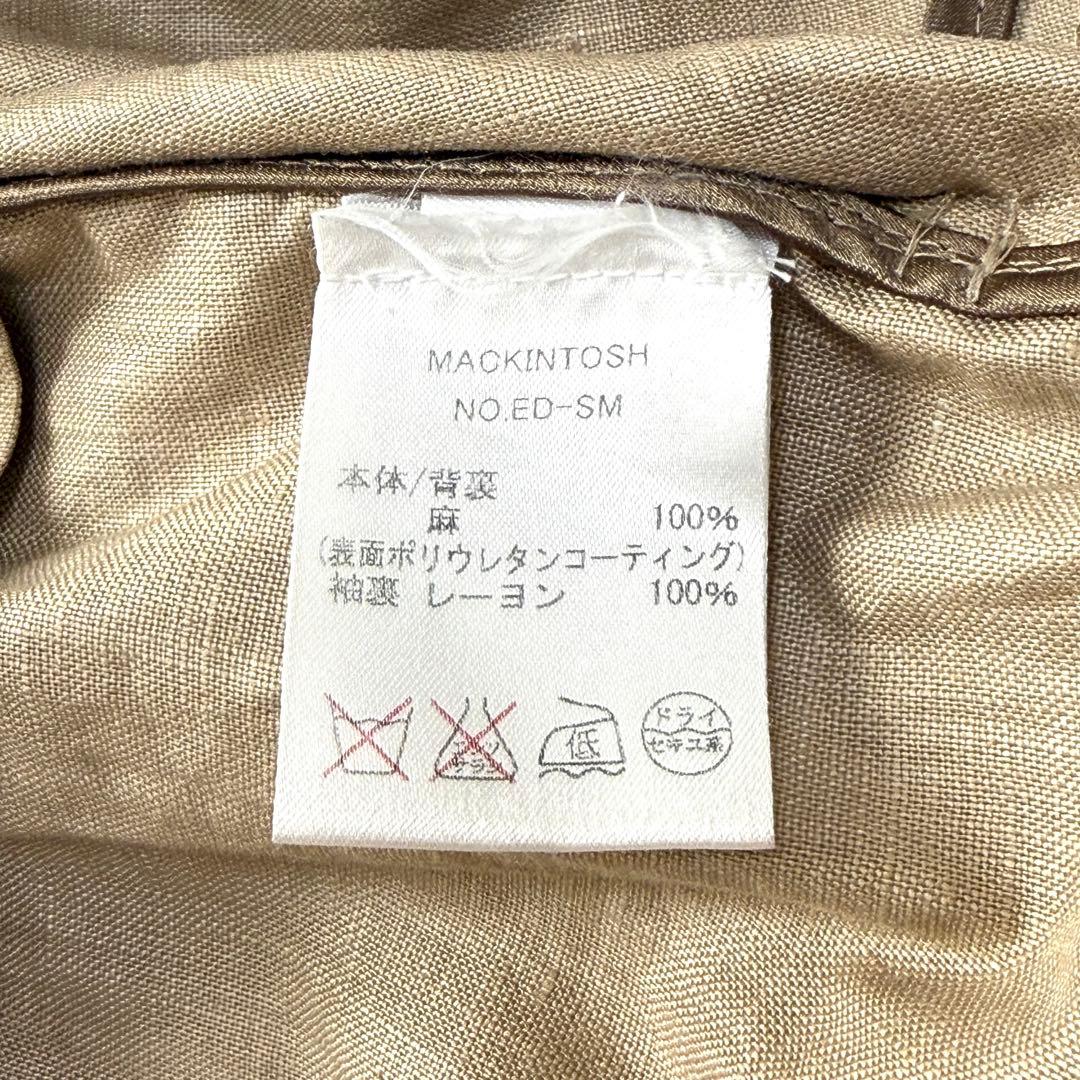 マッキントッシュ　リネン100%トレンチコート　金ボタン　Mサイズ相当