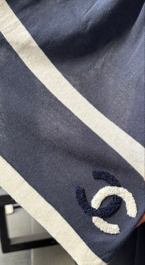 CHANEL ネイビー　ストール