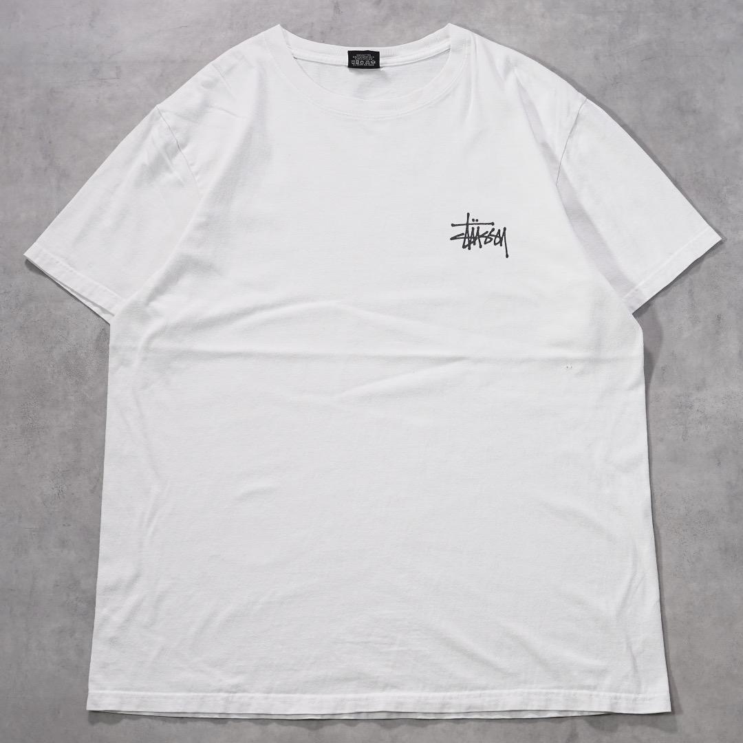 STUSSY ステューシー Tシャツ 古着 00s ショーン M 白 19505