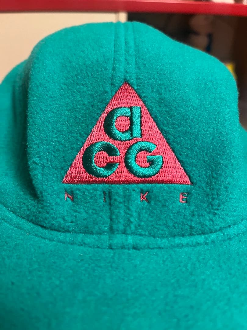 エーシージーacgナイキnikeフリースキャップ帽子　緑