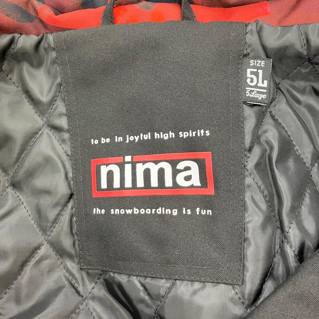 タグ付新品未使用 nima ニーマ スノボジャケット 大きいサイズ 5L 赤 黒
