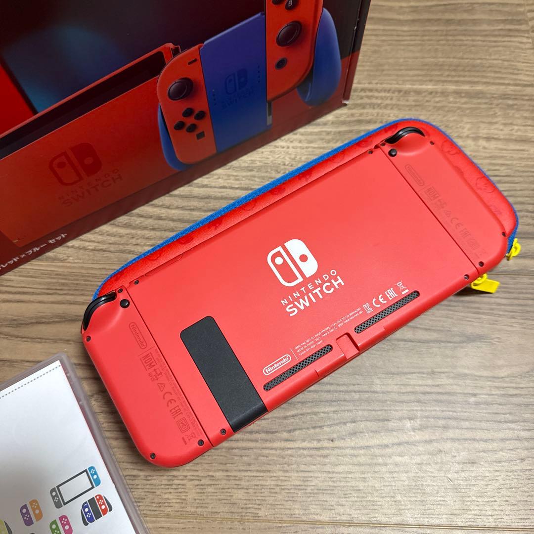 Nintendo Switch マリオレッド 本体 ケース付き 外箱 おまけ付き