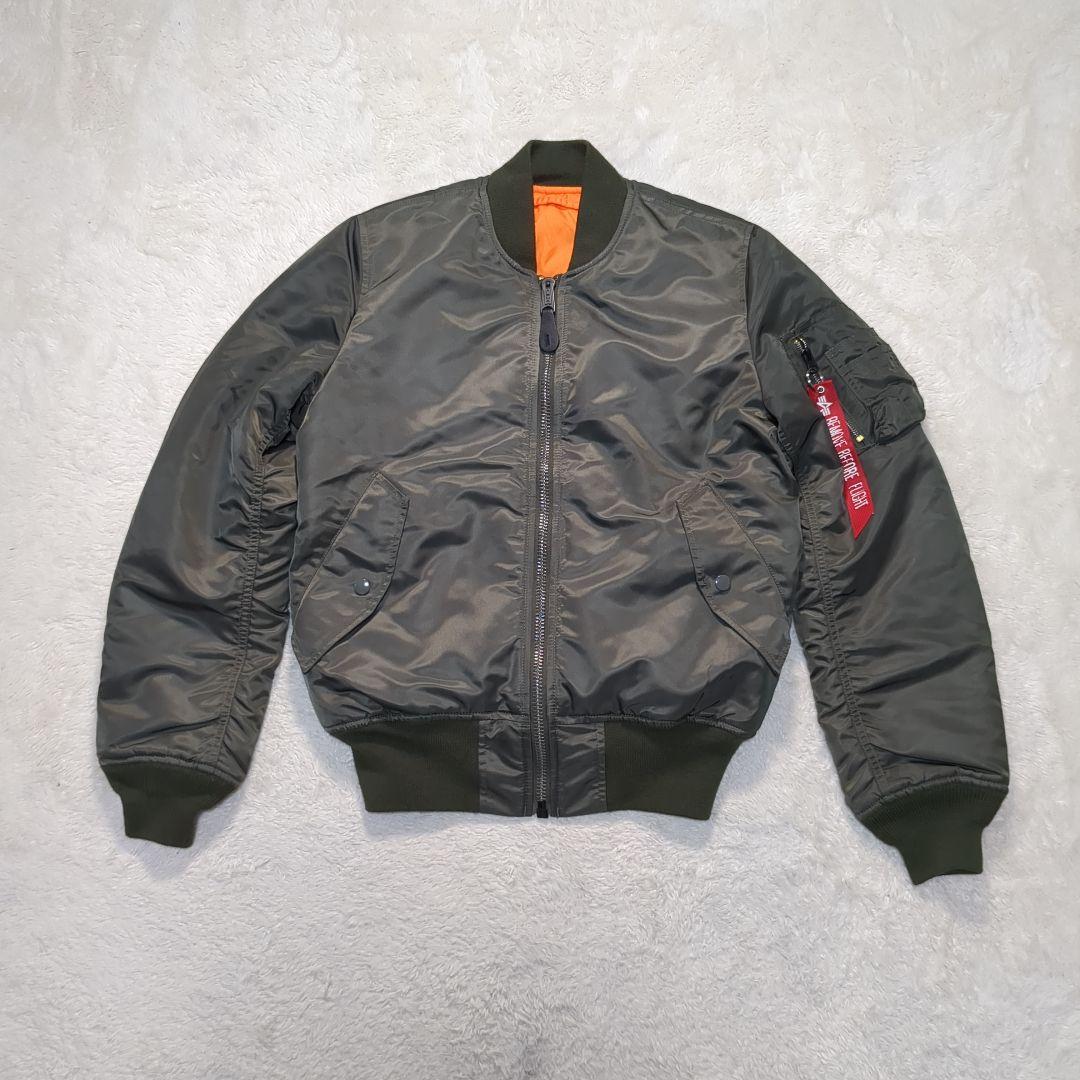 ✨美品！ALPHA INDUSTRIES MA-1 S レプリカグレー 短丈