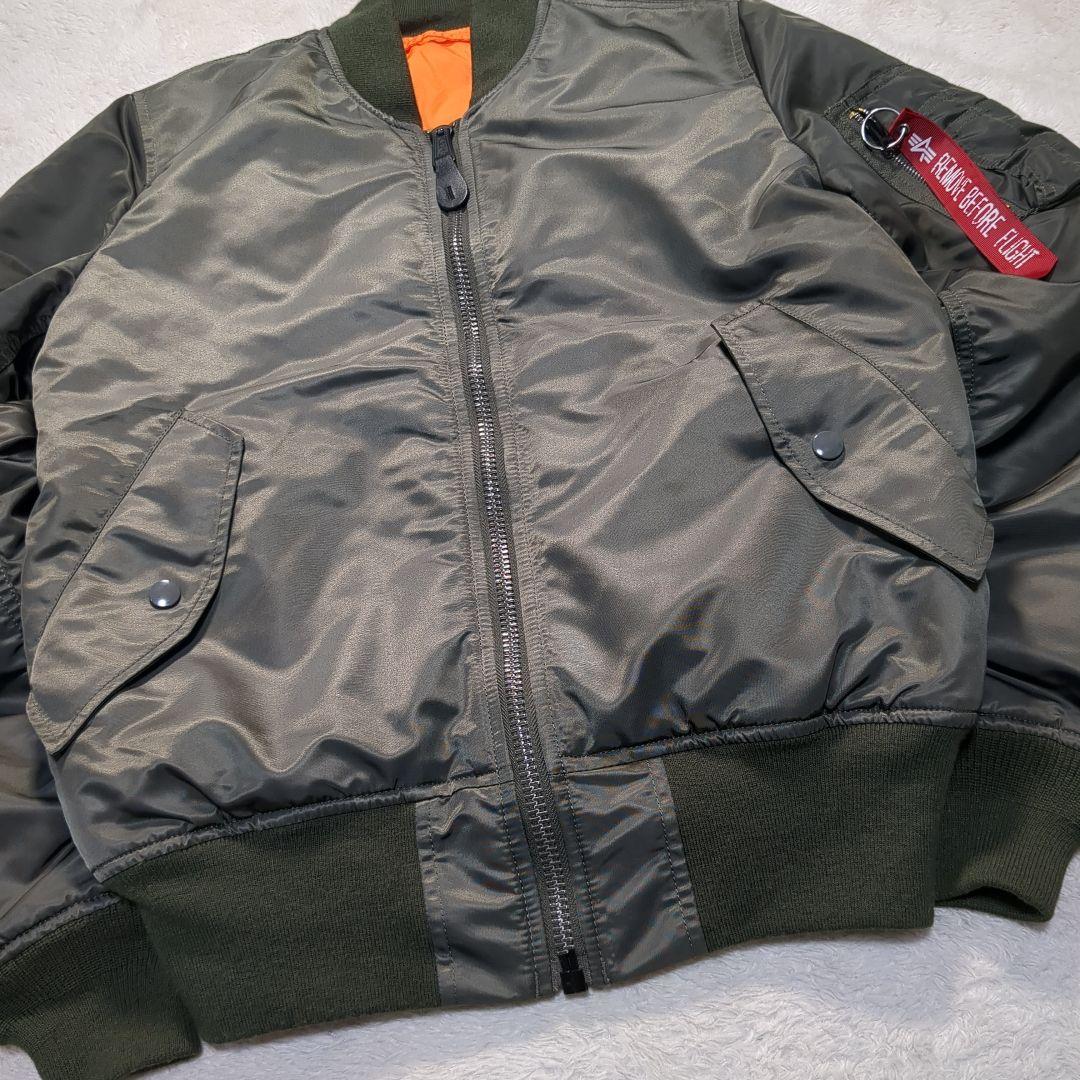 ✨美品！ALPHA INDUSTRIES MA-1 S レプリカグレー 短丈