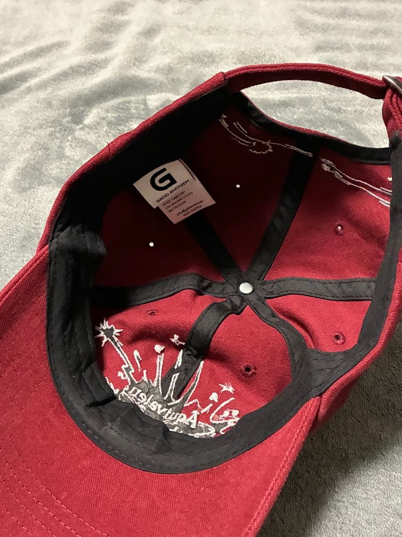 GADID ANONIEM ZHOK / BURGUNDYキャップ RED